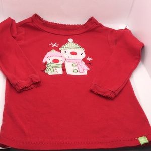 Baby Gap Infant Girls Snowman Shirt Size 18-24M